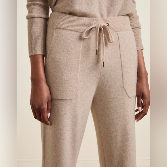 Garnet Hill Washable Cashmere Essential Pants in Tan size S - Picture 2 of 13
